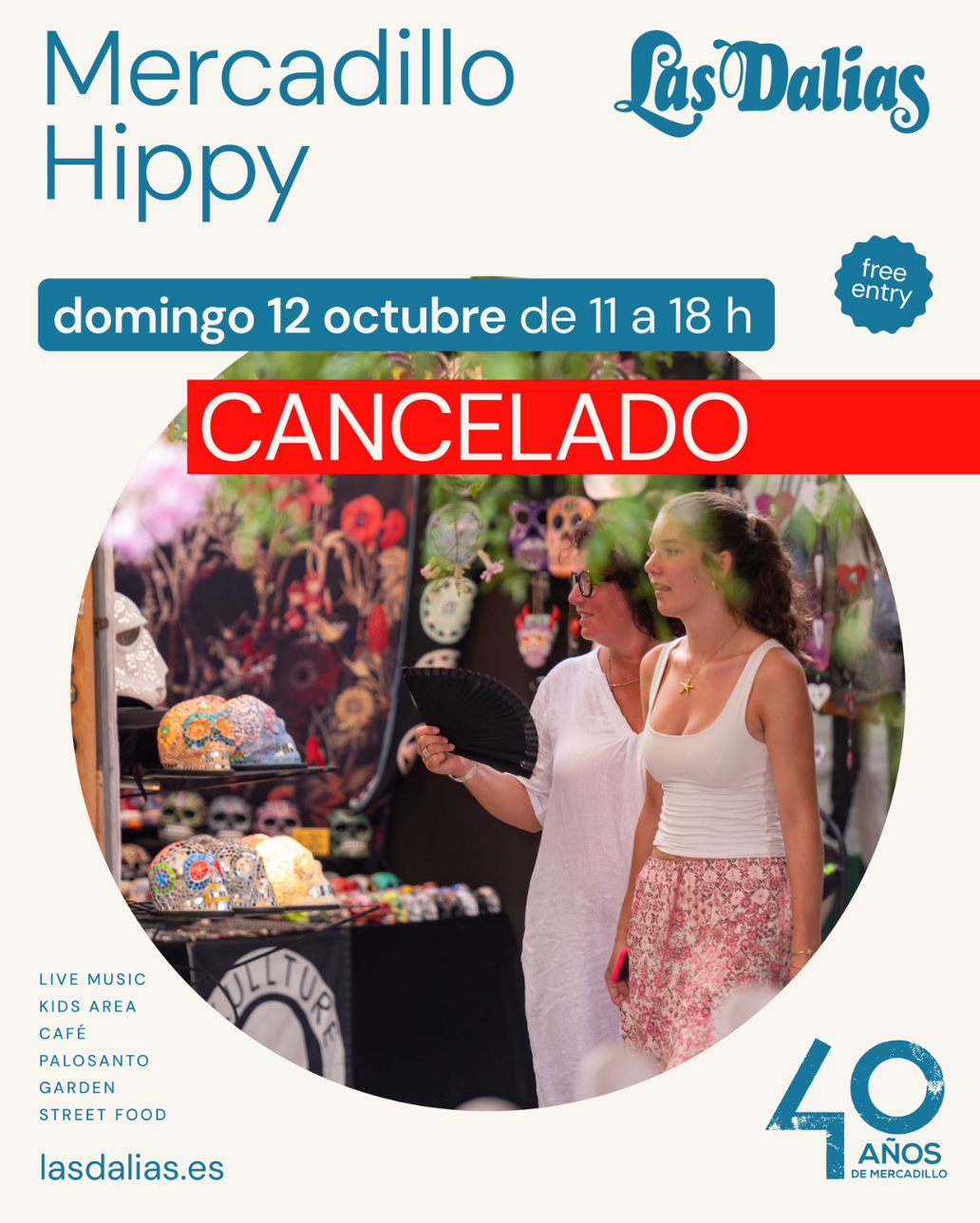 Cancelación del mercadillo del domingo 12 de octubre